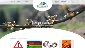 Startseite von der Homepage